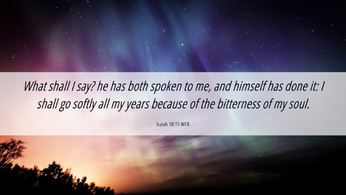 Picture 06 - Isaiah 38:15 WEB Desktop Wallpaper - What shall I say? he has both spoken to me, and - Desktop Bible Verse Wallpaper