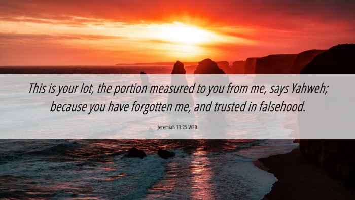 Picture 06 - Jeremiah 13:25 WEB Desktop Wallpaper - This is your lot, the portion measured to you - Desktop Bible Verse Wallpaper