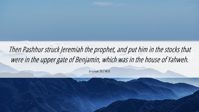 Picture 06 - Jeremiah 20:2 WEB Desktop Wallpaper - Then Pashhur struck Jeremiah the prophet, and put - Desktop Bible Verse Wallpaper
