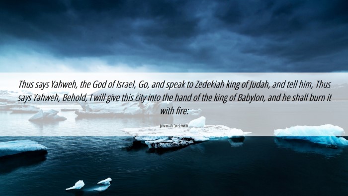 Picture 06 - Jeremiah 34:2 WEB Desktop Wallpaper - Thus says Yahweh, the God of Israel, Go, and - Desktop Bible Verse Wallpaper
