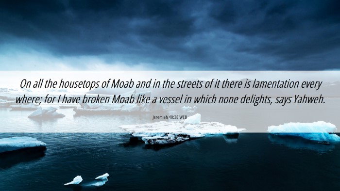 Picture 06 - Jeremiah 48:38 WEB Desktop Wallpaper - On all the housetops of Moab and in the streets - Desktop Bible Verse Wallpaper