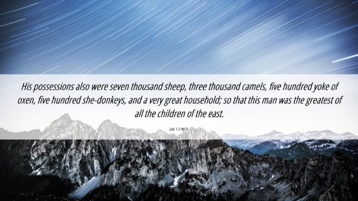 Picture 06 - Job 1:3 WEB Desktop Wallpaper - His possessions also were seven thousand sheep, - Desktop Bible Verse Wallpaper