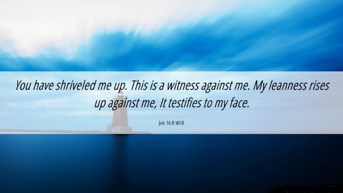 Picture 06 - Job 16:8 WEB Desktop Wallpaper - You have shriveled me up. This is a witness - Desktop Bible Verse Wallpaper