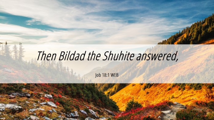 Picture 06 - Job 18:1 WEB Desktop Wallpaper - Then Bildad the Shuhite - Desktop Bible Verse Wallpaper