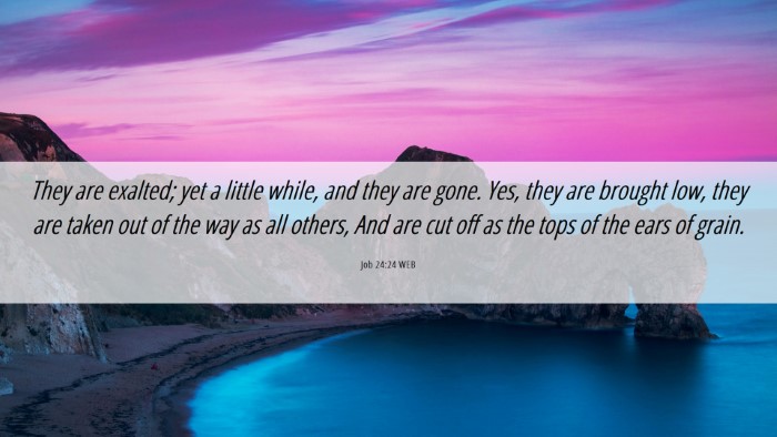 Picture 06 - Job 24:24 WEB Desktop Wallpaper - They are exalted; yet a little while, and they - Desktop Bible Verse Wallpaper