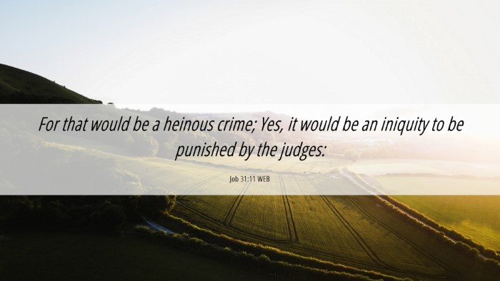 Picture 06 - Job 31:11 WEB Desktop Wallpaper - For that would be a heinous crime; Yes, it would - Desktop Bible Verse Wallpaper