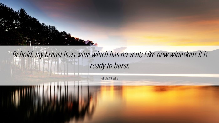 Picture 06 - Job 32:19 WEB Desktop Wallpaper - Behold, my breast is as wine which has no vent; - Desktop Bible Verse Wallpaper