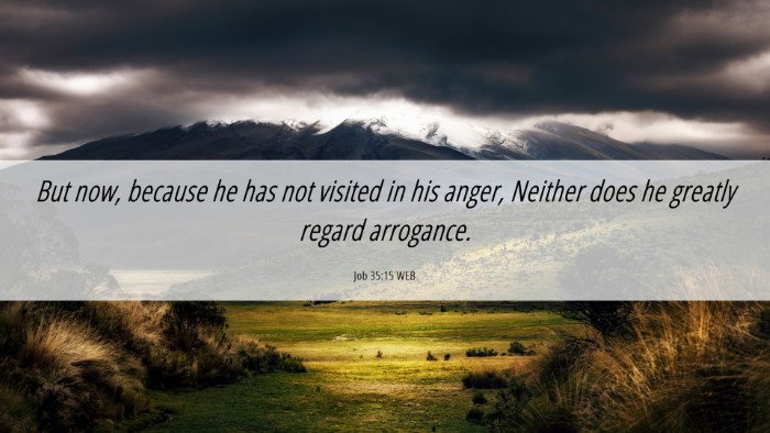 Picture 06 - Job 35:15 WEB Desktop Wallpaper - But now, because he has not visited in his anger, - Desktop Bible Verse Wallpaper