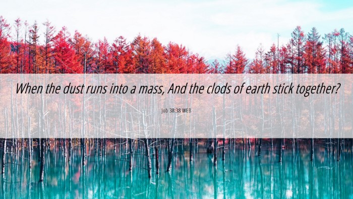 Picture 06 - Job 38:38 WEB Desktop Wallpaper - When the dust runs into a mass, And the clods of - Desktop Bible Verse Wallpaper