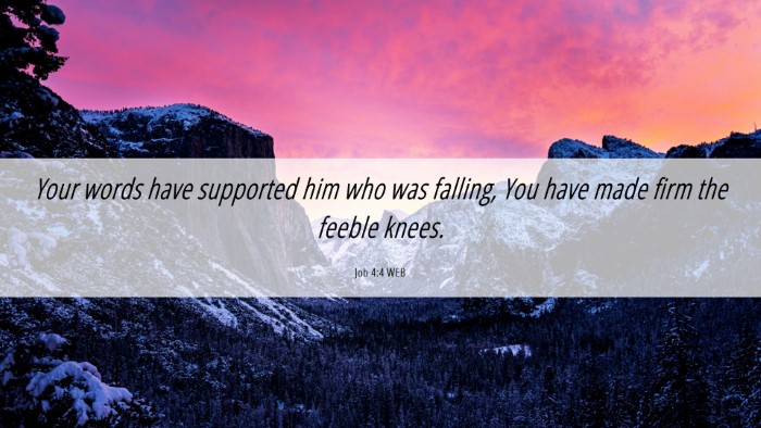 Picture 06 - Job 4:4 WEB Desktop Wallpaper - Your words have supported him who was falling, - Desktop Bible Verse Wallpaper