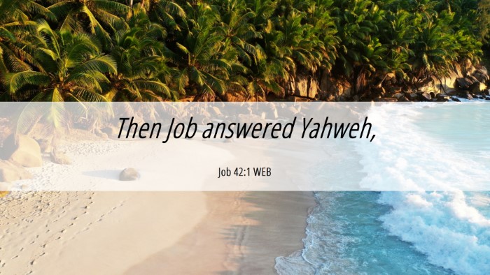 Picture 06 - Job 42:1 WEB Desktop Wallpaper - Then Job answered - Desktop Bible Verse Wallpaper