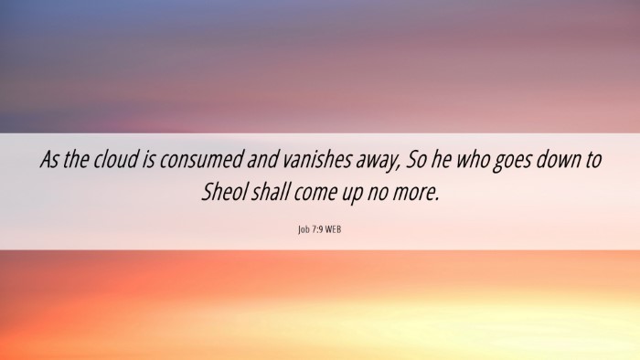 Picture 06 - Job 7:9 WEB Desktop Wallpaper - As the cloud is consumed and vanishes away, So he - Desktop Bible Verse Wallpaper