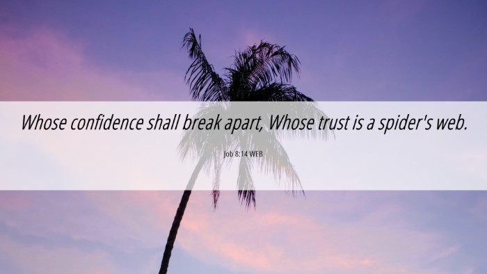 Picture 06 - Job 8:14 WEB Desktop Wallpaper - Whose confidence shall break apart, Whose trust - Desktop Bible Verse Wallpaper