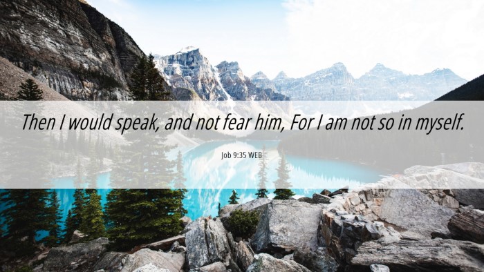 Picture 06 - Job 9:35 WEB Desktop Wallpaper - Then I would speak, and not fear him, For I am - Desktop Bible Verse Wallpaper