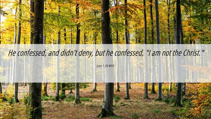 Picture 06 - John 1:20 WEB Desktop Wallpaper - He confessed, and didn't deny, but he confessed, - Desktop Bible Verse Wallpaper
