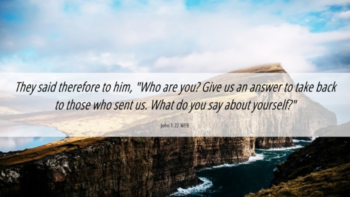 Picture 06 - John 1:22 WEB Desktop Wallpaper - They said therefore to him, 