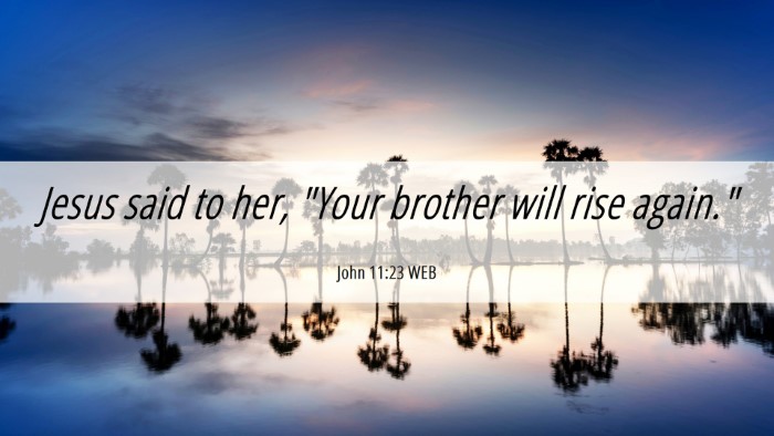 Picture 06 - John 11:23 WEB Desktop Wallpaper - Jesus said to her, 