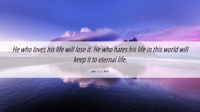 Picture 06 - John 12:25 WEB Desktop Wallpaper - He who loves his life will lose it. He who hates - Desktop Bible Verse Wallpaper