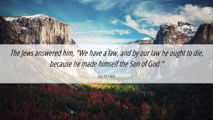 Picture 06 - John 19:7 WEB Desktop Wallpaper - The Jews answered him, 
