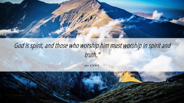 Picture 06 - John 4:24 WEB Desktop Wallpaper - God is spirit, and those who worship him must - Desktop Bible Verse Wallpaper