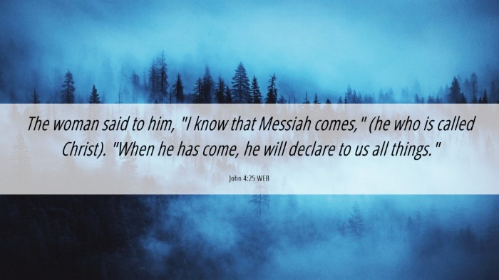 Picture 06 - John 4:25 WEB Desktop Wallpaper - The woman said to him, 