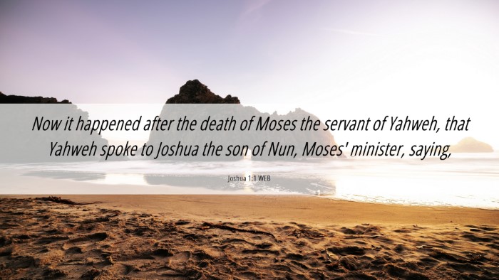 Picture 06 - Joshua 1:1 WEB Desktop Wallpaper - Now it happened after the death of Moses the - Desktop Bible Verse Wallpaper