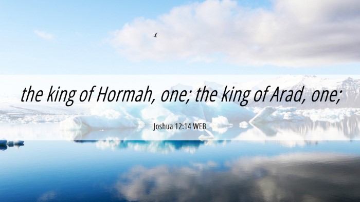 Picture 06 - Joshua 12:14 WEB Desktop Wallpaper - the king of Hormah, one; the king of Arad, - Desktop Bible Verse Wallpaper