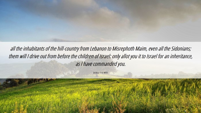 Picture 06 - Joshua 13:6 WEB Desktop Wallpaper - all the inhabitants of the hill-country from - Desktop Bible Verse Wallpaper