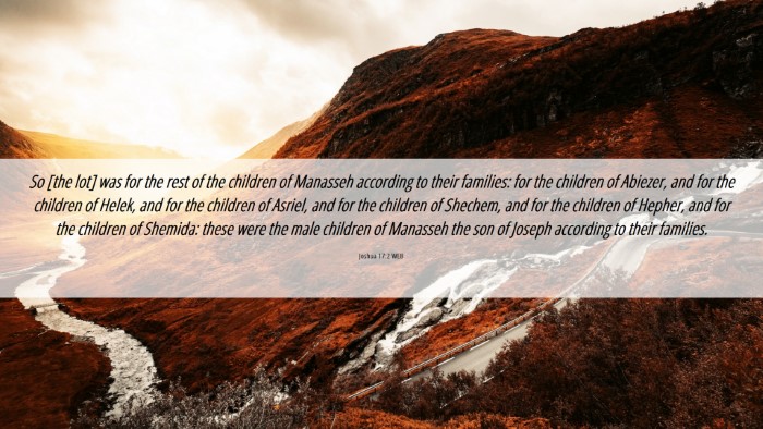Picture 06 - Joshua 17:2 WEB Desktop Wallpaper - So [the lot] was for the rest of the children of - Desktop Bible Verse Wallpaper