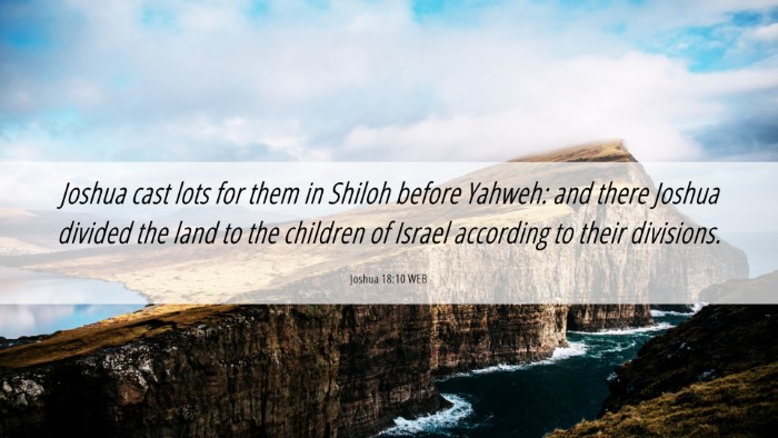 Picture 06 - Joshua 18:10 WEB Desktop Wallpaper - Joshua cast lots for them in Shiloh before - Desktop Bible Verse Wallpaper