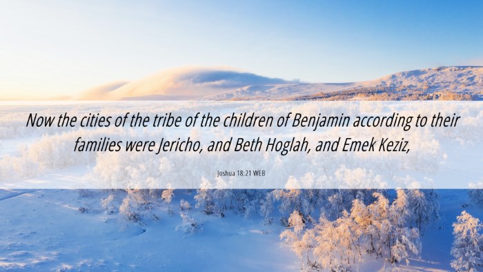 Picture 06 - Joshua 18:21 WEB Desktop Wallpaper - Now the cities of the tribe of the children of - Desktop Bible Verse Wallpaper