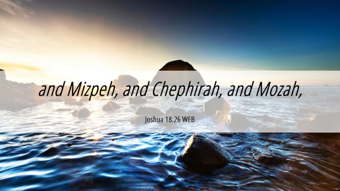 Picture 06 - Joshua 18:26 WEB Desktop Wallpaper - and Mizpeh, and Chephirah, and - Desktop Bible Verse Wallpaper
