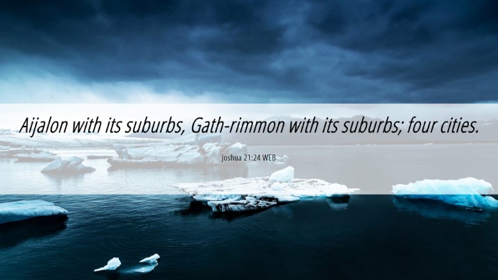 Picture 06 - Joshua 21:24 WEB Desktop Wallpaper - Aijalon with its suburbs, Gath-rimmon with its - Desktop Bible Verse Wallpaper