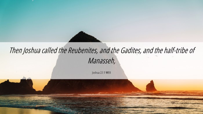 Picture 06 - Joshua 22:1 WEB Desktop Wallpaper - Then Joshua called the Reubenites, and the - Desktop Bible Verse Wallpaper