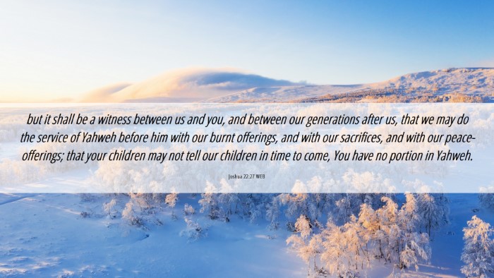 Picture 06 - Joshua 22:27 WEB Desktop Wallpaper - but it shall be a witness between us and you, and - Desktop Bible Verse Wallpaper