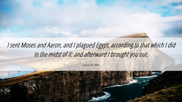 Picture 06 - Joshua 24:5 WEB Desktop Wallpaper - I sent Moses and Aaron, and I plagued Egypt, - Desktop Bible Verse Wallpaper