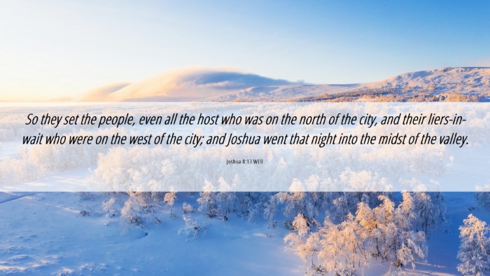 Picture 06 - Joshua 8:13 WEB Desktop Wallpaper - So they set the people, even all the host who was - Desktop Bible Verse Wallpaper