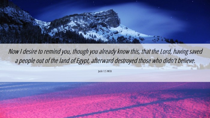 Picture 06 - Jude 1:5 WEB Desktop Wallpaper - Now I desire to remind you, though you already - Desktop Bible Verse Wallpaper