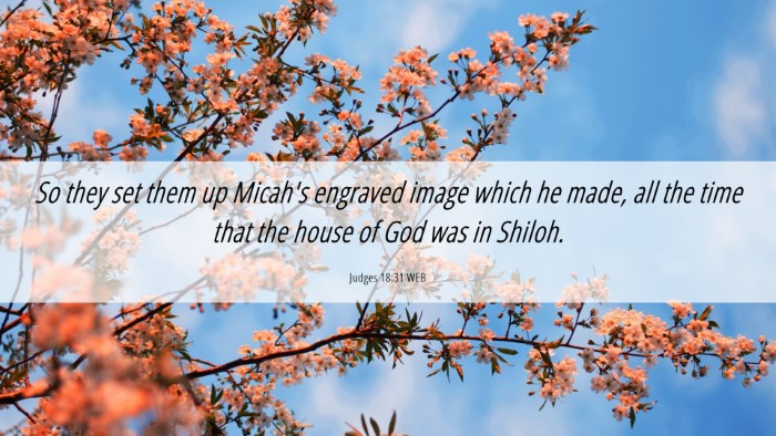 Picture 06 - Judges 18:31 WEB Desktop Wallpaper - So they set them up Micah's engraved image which - Desktop Bible Verse Wallpaper