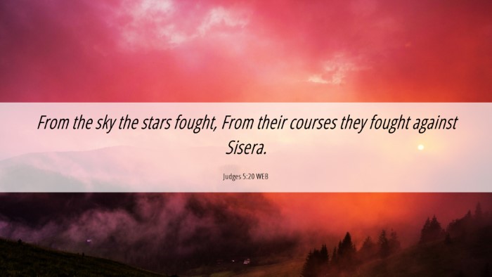 Picture 06 - Judges 5:20 WEB Desktop Wallpaper - From the sky the stars fought, From their courses - Desktop Bible Verse Wallpaper