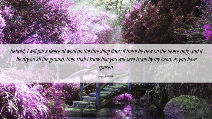 Picture 06 - Judges 6:37 WEB Desktop Wallpaper - behold, I will put a fleece of wool on the - Desktop Bible Verse Wallpaper