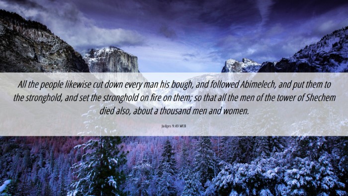 Picture 06 - Judges 9:49 WEB Desktop Wallpaper - All the people likewise cut down every man his - Desktop Bible Verse Wallpaper