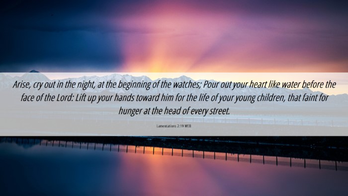 Picture 06 - Lamentations 2:19 WEB Desktop Wallpaper - Arise, cry out in the night, at the beginning of - Desktop Bible Verse Wallpaper
