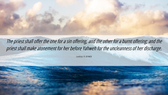 Picture 06 - Leviticus 15:30 WEB Desktop Wallpaper - The priest shall offer the one for a sin - Desktop Bible Verse Wallpaper