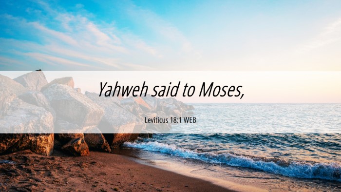 Picture 06 - Leviticus 18:1 WEB Desktop Wallpaper - Yahweh said to - Desktop Bible Verse Wallpaper
