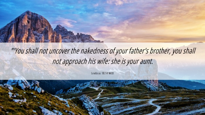 Picture 06 - Leviticus 18:14 WEB Desktop Wallpaper - 