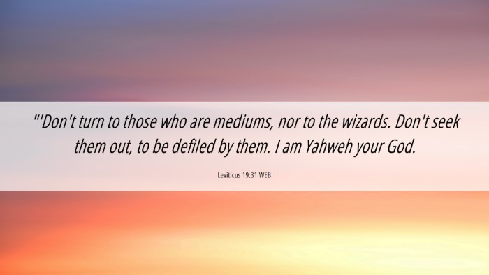 Picture 06 - Leviticus 19:31 WEB Desktop Wallpaper - 