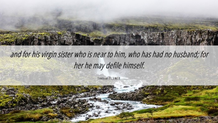 Picture 06 - Leviticus 21:3 WEB Desktop Wallpaper - and for his virgin sister who is near to him, who - Desktop Bible Verse Wallpaper