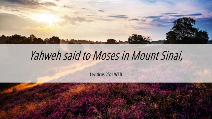 Picture 06 - Leviticus 25:1 WEB Desktop Wallpaper - Yahweh said to Moses in Mount - Desktop Bible Verse Wallpaper