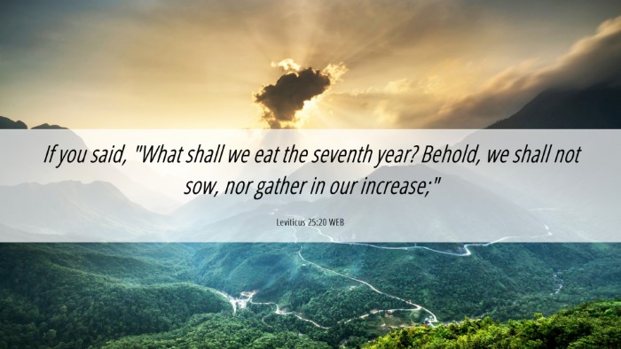 Picture 06 - Leviticus 25:20 WEB Desktop Wallpaper - If you said, 